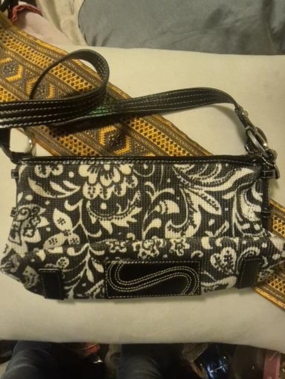The Sak Black and White Patterned Handbag